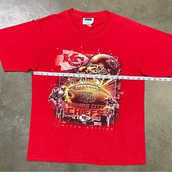 Vintage KC Kansas City Chiefs NFL Football Graphic Tshirt Made in Mexico - Picture 5 of 8